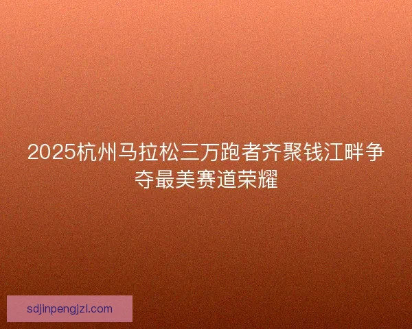 2025杭州马拉松三万跑者齐聚钱江畔争夺最美赛道荣耀