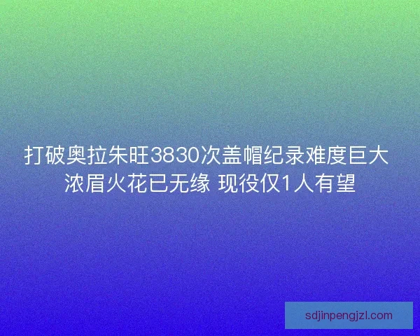打破奥拉朱旺3830次盖帽纪录难度巨大 浓眉火花已无缘 现役仅1人有望